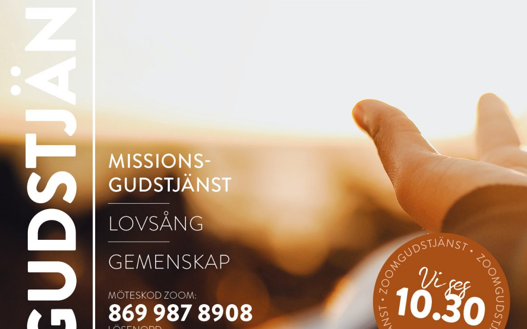 Missionsgudstjänst via Zoom 14 mars