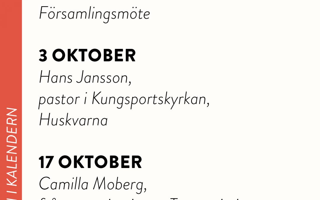 Datum att lägga på minnet