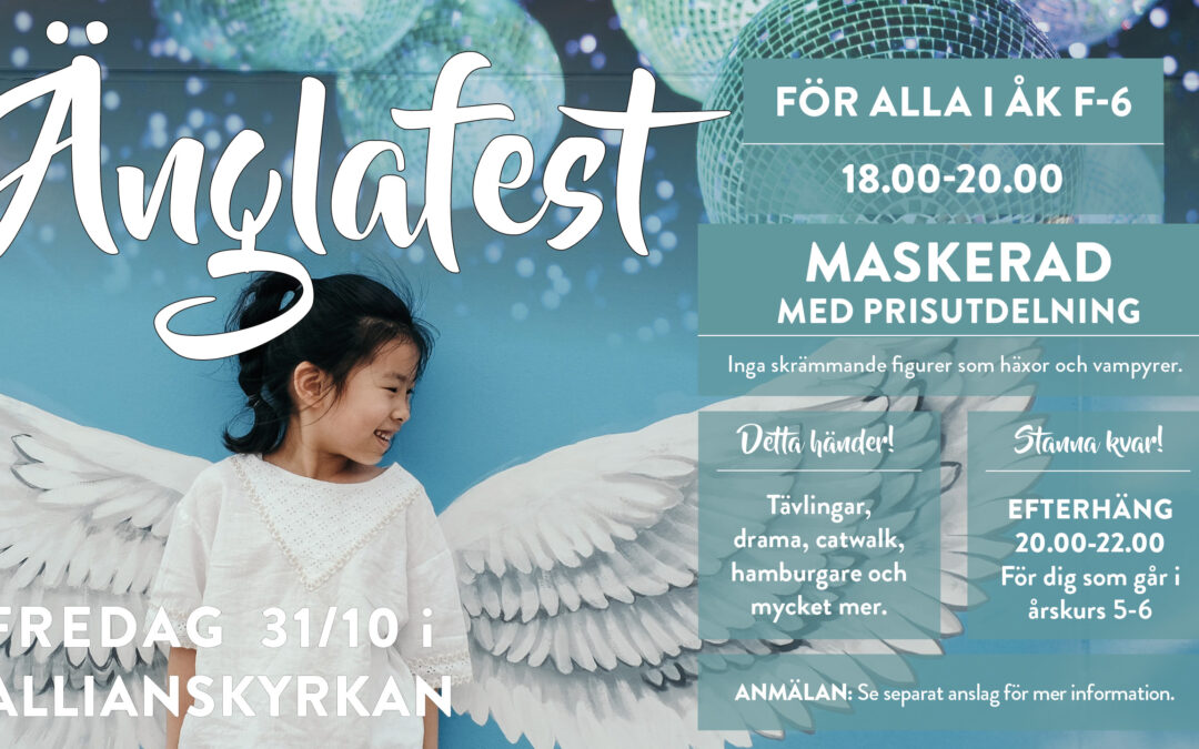 Änglafest – maskerad för alla i årskurs F-6