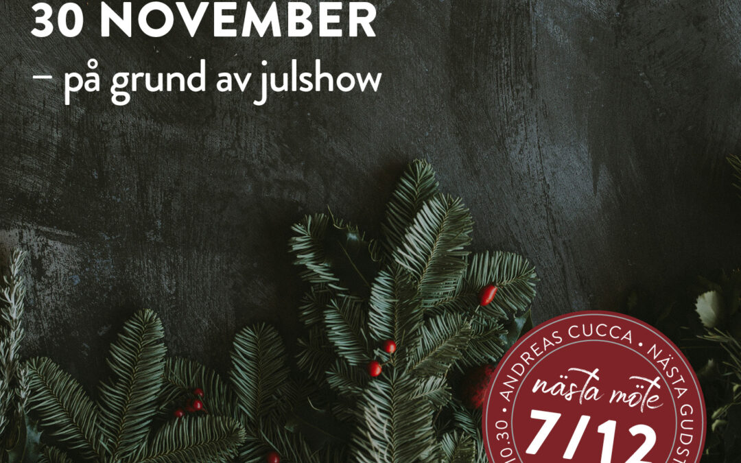 Gudstjänst – 30 november