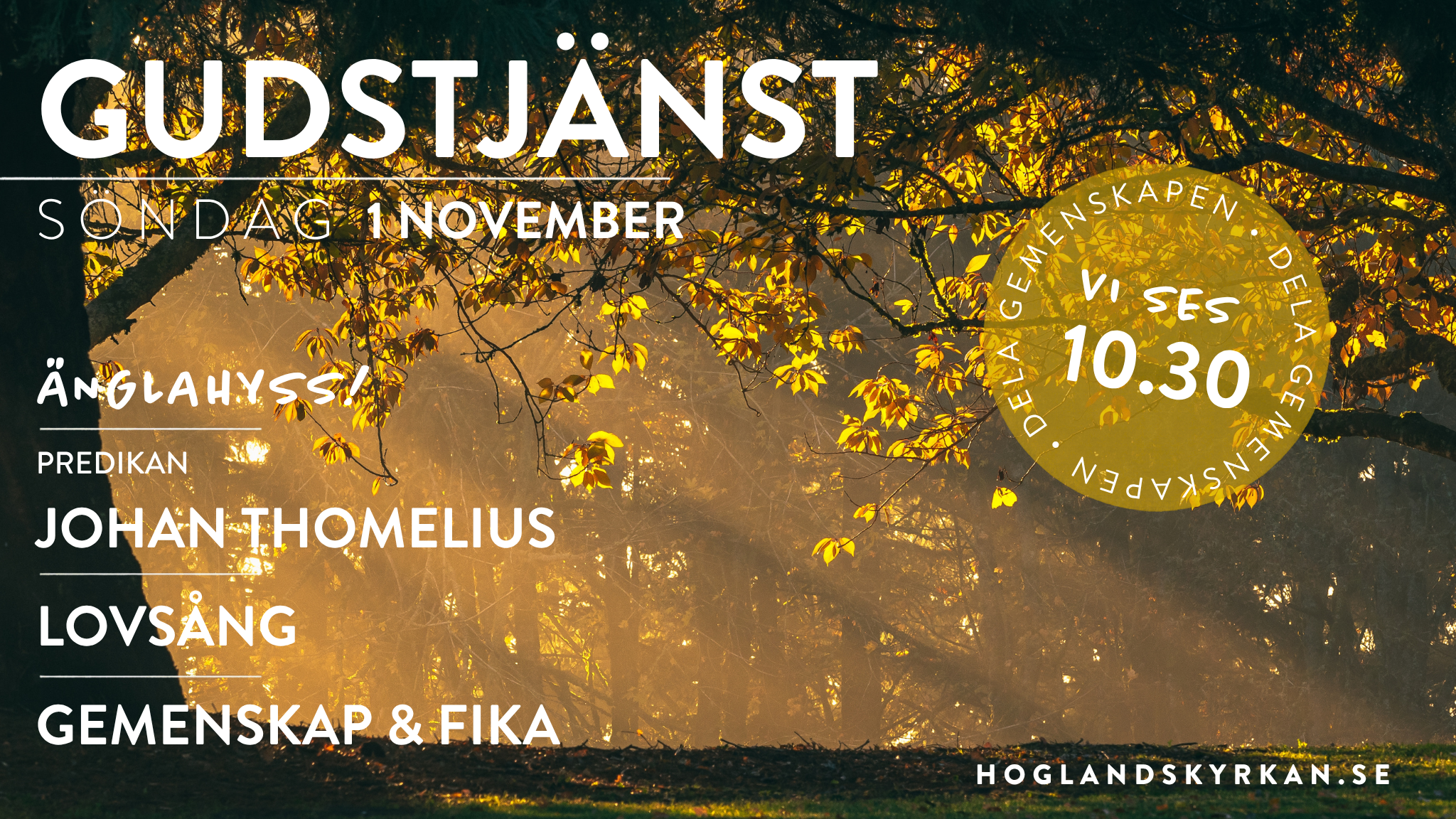 Gudstjänst 1 november, predikan Christer Askevik